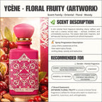 ARTWORK FLORAL FRUITY - YCÈNE ARTWORK Collection Luxurious 100ML Female EDP Perempuan Perfume with 5-8 Hours Long Lasting Fragrance with dupe perfume Scents SELLION