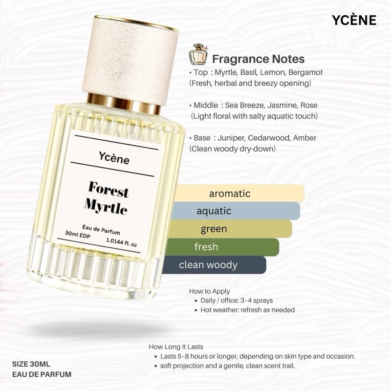 FOREST MRYTLE - Ycène 30ML Luxurious Unisex’s EDP Perfume with 8-Hours Long Lasting Fragrance with dupe perfume Scents