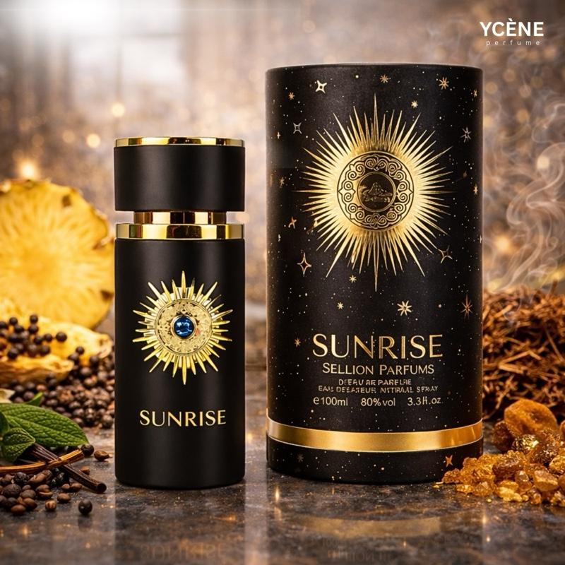 (TODAY SPECIAL) SUNRISE GOLDEN BLACK - Ycène SUNRISE Collection Luxurious Male EDP Lelaki Perfume with 5-8 Hours Long Lasting Fragrance with dupe perfume Scents