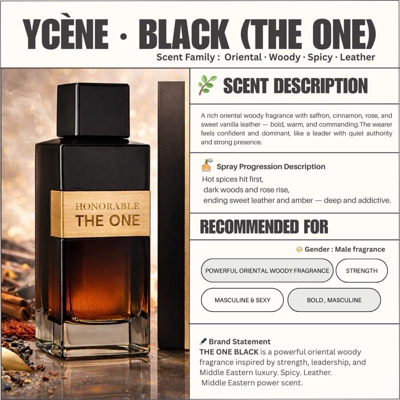 THE ONE BLACK- Ycène THE ONE Collection Luxurious Male EDP Lelaki Perfume with 5-8 Hours Long Lasting Fragrance with dupe perfume Scents Sellion