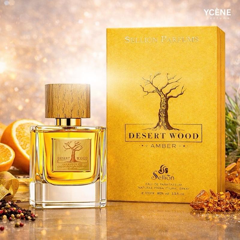 (NEW) GOLD AMBER - Ycène DESSERT WOOD Collection Luxurious Male EDP Lelaki Perfume with 5-8 Hours Long Lasting Fragrance with dupe perfume Scents SELLION
