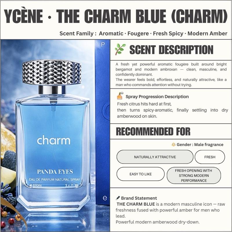 CHARM BLUE - Ycene CHARM Collection Luxurious Male EDP Perfume with 5-8 Hours Long Lasting Fragrance with dupe perfume Scents