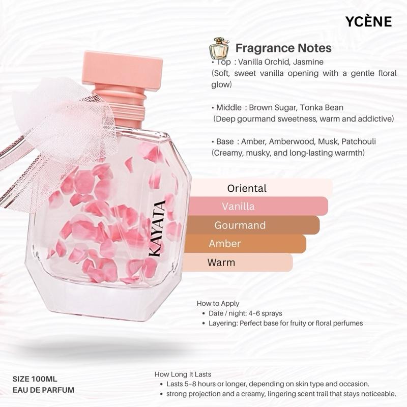 KAYATA PINK - YCÈNE PANDAEYES Collection Luxurious Female EDP Perempuan Perfume with 5-8 Hours Long Lasting Fragrance with dupe perfume Scents