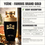 (TODAY SPECIAL) GOLD FAMOUS - YCÈNE FAMOUS Collection Luxurious Male EDP Lelaki Perfume with 5-8 Hours Long Lasting Fragrance with dupe perfume Scents SELLION
