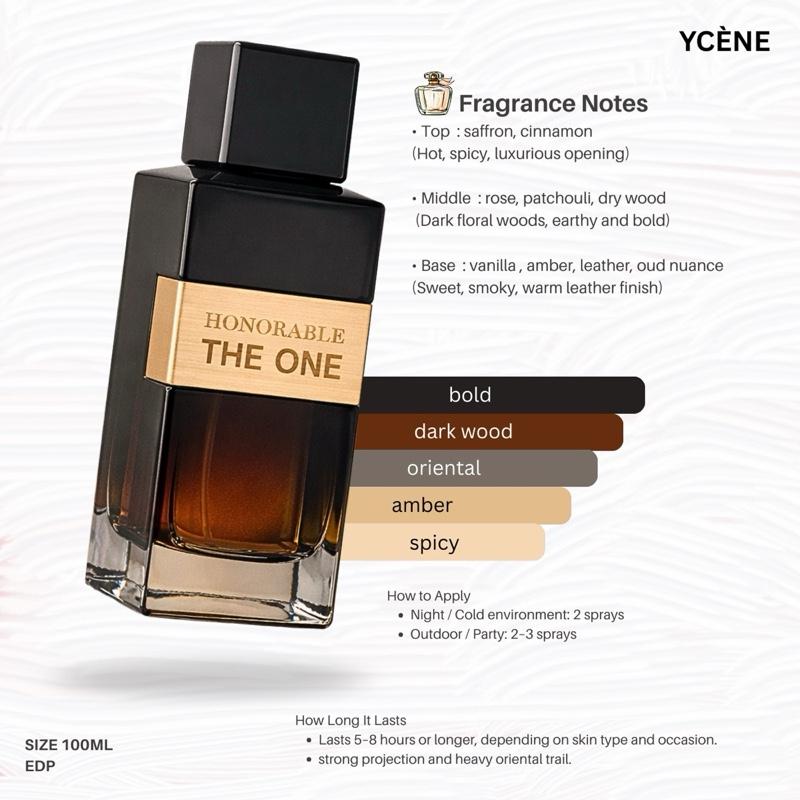 THE ONE BLACK- Ycène THE ONE Collection Luxurious Male EDP Lelaki Perfume with 5-8 Hours Long Lasting Fragrance with dupe perfume Scents Sellion