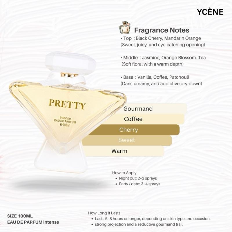 PURE VEIL - YCÈNE PRETTY Collection Luxurious 100ML Female EDP Intense Perempuan Perfume with 5-8Hours Long Lasting Fragrance with dupe perfume Scents