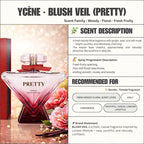 BLUSH VEIL - YCÈNE PRETTY Collection Luxurious 100ML Female EDP Intense Perempuan Perfume with 5-8Hours Long Lasting Fragrance with dupe perfume Scents