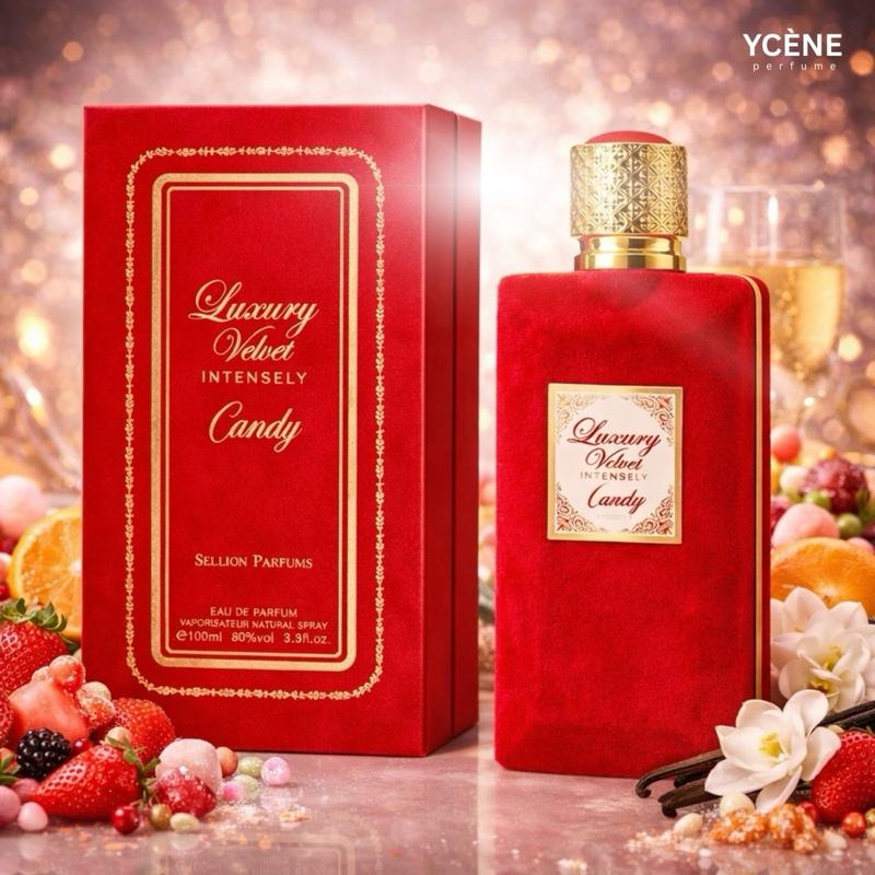 LUXURY VELVET ROUGE CANDY - Ycène VELVET Collection Luxurious Female EDP Perempuan Perfume with 5-8 Hours Long Lasting Fragrance with dupe perfume Scents SELLION