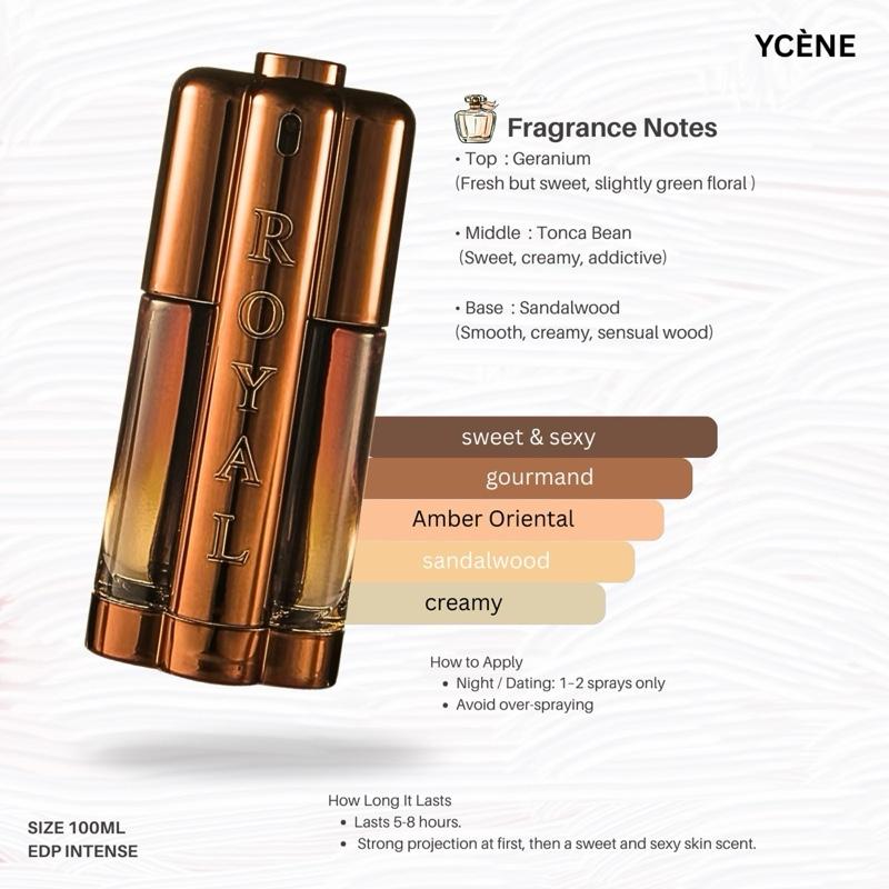 ROYAL BROWN AMBER - Ycene ROYAL Collection Luxurious Male EDP Luxury Quality Perfume with 5-8 Hours Long Lasting Fragrance with dupe perfume Scents