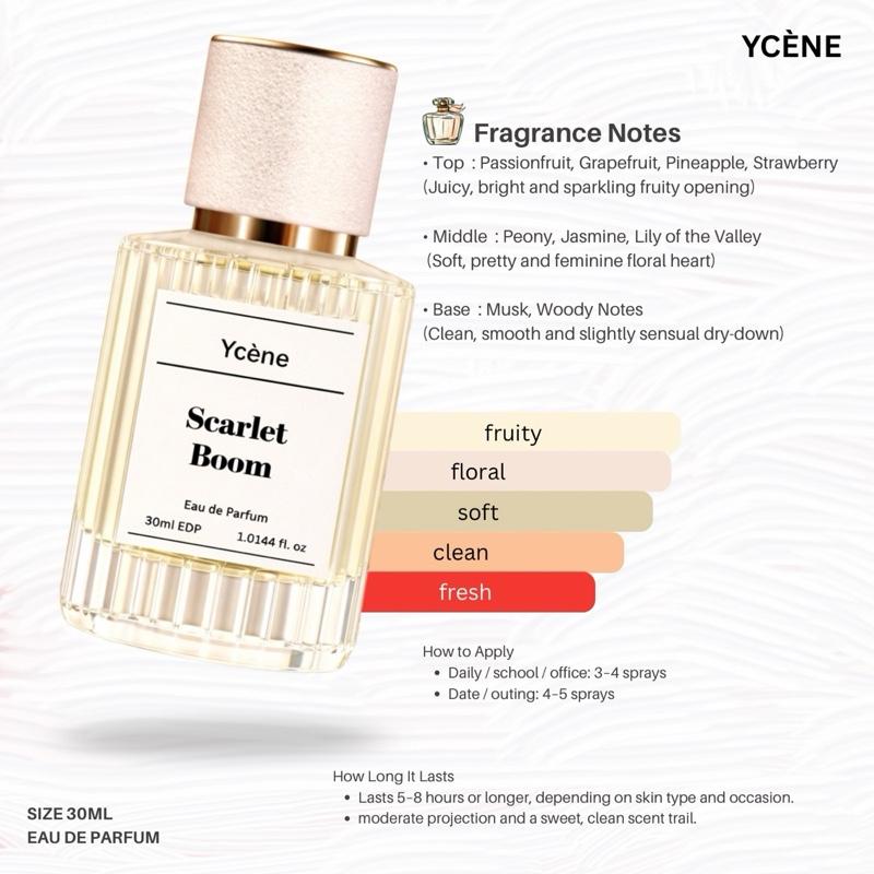 SCARLET BOOM - Ycène 30ML Luxurious Female’s EDP Perfume with 5-8-Hours Long Lasting Fragrance with dupe perfume Scents