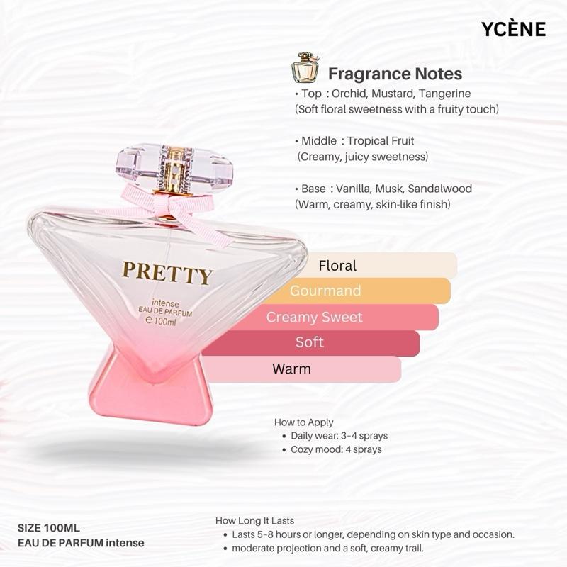 SOFT BLUSH - YCÈNE PRETTY Collection Luxurious 100ML Female EDP Intense Perempuan Perfume with 5-8Hours Long Lasting Fragrance with dupe perfume Scents