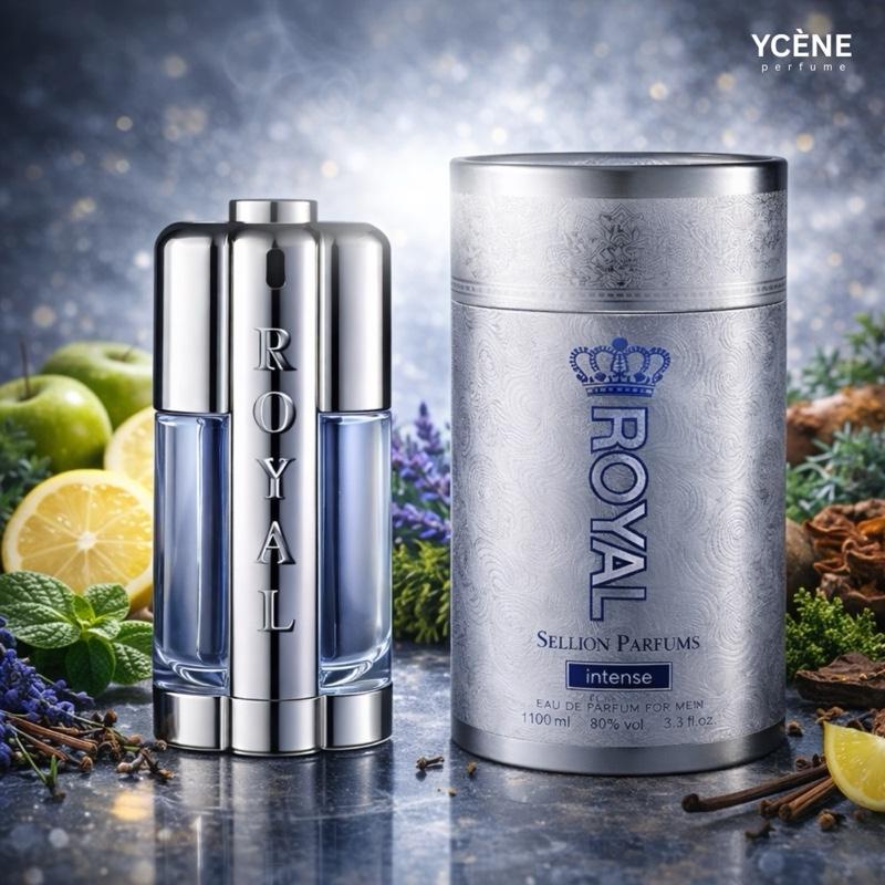 ROYAL SILVER - Ycene ROYAL Collection Luxurious Male EDP Luxury Quality Perfume with 5-8 Hours Long Lasting Fragrance with dupe perfume Scents