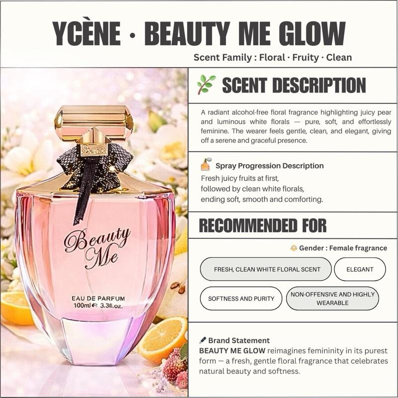 BEAUTY ME GLOW - YCÈNE BEAUTY ME Collection 100Ml Luxurious Female EDP Luxury Quality Perempuan Perfume with 5-8 Hours Long Lasting Fragrance with dupe perfume Scents SELLION